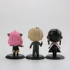 6шт/установить новый шпион x Семейный аниме фигура фигуры Toys Pvc Family Family Anya Forger Цифры модели куклы 10 см для детей детей подарок