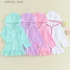 Kız Elbiseleri Visgogo Çocuklar Kız Hoodie Elbise Düz Renk Çırpılmış Fermuar Uzun Kollu Yürümeye Başlayan Bebek İlkbahar Yaz Kıyafetleri L47