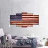 5 pièces drapeau vintage les étoiles Les rayures travaillent rétro rustique USA drapeau national patriotique décor décor images toile peintures