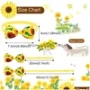 Odzież dla psów 50/100pcs Małe akcesoria Dzieć Krawat Summer Sunflowers Psy Cat Bowties Kołd krawaty Zabezpieczenie Zabezpieczenia Dowolna dostawa do domu GA DHD5M