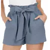 Short féminin en dentelle haute ceinture de poche décontractée mode bowknot pantalon de taille féminine