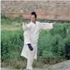 Linnen shaolin monnik wudang taoïst tai chi suit vechtsporten kung fu vleugel chun uniformen gewaad broeken en vest cosplay chinees hanfu