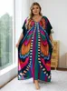 Summer Plus Size Causal Batwing Sleeve Kaftan Maxi Dress for Women Outfit Evening Moo Dresses Q1342 240410