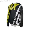 Koszule rowerowe Tops Szybkie kurtka Szybkie suszenie odzieży Mountain Bingia Bluxability dostosowana do długiego snu na świeżym powietrzu Y240410