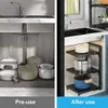 Kitchen Storage Pot Rack Organizer Heavy Duty Pan For Under Cabinet Pans Pots Lids Holder Accessories Tools