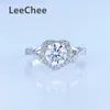 Band Rings 1CT Moissanite Ring Heart Design 6.5MM VVS Laboratory Diamond Womens Birthday Gift 925 Sterling Silver J240410