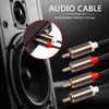 2 RCA bis 2 RCA -Kabel Leichter Verstärker transportieren leicht männlich zum männlichen Audiokabel für DVD -TV -Verstärker -CD -Soundbox