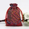 5pcs (10x14 cm) Wysokiej jakości hafty satynowe torba sznurka jedwabne torebki brokatowe damaszk biżuteria saszetka