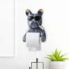 Toilet Paper Holders Cartoon Toilet Paper Holder Mounted Dog Sculpture Tissue Rack for Washroom Hotel Tissue Box Kitchen Home Art Crafts Decoration 240410