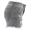 Dames shorts Women Rolden Hem Stijlvolle hoge taille denim met gescheurde randdetail Slim Fit -knop Sluiting zacht voor de zomer