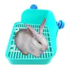 Boîte à litière pour animaux de compagnie Square Shape Toilet de lapin Plateau de litière pour petits animaux pour lapin chinchilla Guinée Pig Hamster