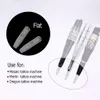 50pcs Flat Needle Tips Transparent/ White Flat Needle Caps For Permanent Makeup Mosaic/Dragon/Merlin Tattoo Machine