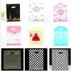 10pcs 20x26 25x35 30x40 Plastic Bags Handles Cloth Shops Packaging Gift Package Pouch Storage Bag Jewelry Wedding Party Supplies