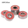 10x ABEC-9 608 2rs rouleaux à rouleaux en ligne Roue rouleau rouge scellé 8x22x7 mm roulement outil de roue à roues à roulettes anti-rouleau