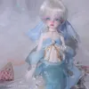 JOYBJLucia BJD Doll 1/6 Blue Handcraft Faceup Shiny Crystal Mini Sweet Mermaid Fullset Girl Toy Ball Jointed Dolls Fantasy Angel