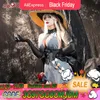 Only XL UWOWO Ningguang Cosplay Halloween Costume with Hat Game Genshin Impact Fanart Cosplay Mondstadt Pirate Witch Outfit