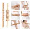 Natural Wooden Gua Sha Therapy Massager Tool For Full Body Exercise Pain Relief Anti Cellulite Fascia Massage Roller