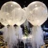 1 PC 36 polegadas grandes balões de látex transparentes decoração de festa aniversário casamento casamento no dia dos namorados de natal air globo suprimentos