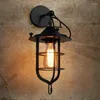 Wandlampe kreativer Dockstil Leichte Nordic Retro Industrial Windglas E27 Warehouse Restaurant Bar El Home Decor