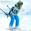 -30 Winterkinderen Brand Ski Jacket Boy Girl Kinderen Skiën Snowsuit Snowsuit Waterdichte Outdoor Sports Jacket Kleding Tiener 12 14 NIEUW PARKA