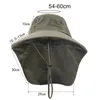 Summer Men Outdoor Protection solaire et anti-éclaboussures Femmes ombrage Ultraviolet Chapeaux de pêcheur de châle Unisexe 240403