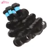 Poules d'ondes du corps Brésilien Bounles de cheveux humains brésiliens 1 3 4 Couleur naturelle pleine épaisse lemoda remy Hair Weave Extensions