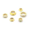 100 Sets mässingsmaterial Guld 5mm 6mm 8mm GROMMET EYLELE med tvättmaskin Fit läder Craft Shoes Belt Cap Bag Diy Supplies Tillbehör