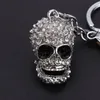 Keychains de style européen et américain Skull Keynchain Big Crystal Purse Sac Ornement de voiture Accessoires Clé Men de la mode