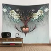 Tapestries Peacock Elk Simple Art Tapestry Wall Hanging Bohemian Style Witchcraft Cartoon Home Bakgrund Dekoration