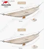 Hammocks NatureHike Ultralight 1,5 kg 1-2 Bomull Canvas Pendant Bekväm rullbeständig vattentät camping Garden Swing Pendantq