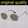 Klassische flache Objektiv Sonnenbrille Männer Frauen Kleine Hexagon Sonne Glases Männliche Metallrahmen Fahren Fischerei Gafas Brille Frau de Sol Rainess Verbot Bands A3Q3