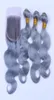 Grey Human Hair Bundles with Lace Closure 4x4 Silver Gray Virgin Peruvian Body Wave Hair Lace Closure and Weave Bundles Deals7082657