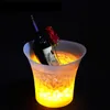 5L Champagne Lysande ishink Beer Ice Bucket Hållbar och vattentät stor kapacitet LED Multi-färgad rund plastishink
