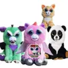 Peluş Bebekler Feisty Pets Eğlenceli Yüz Değişiklikleri Unicorn Yumuşak Oyuncak Çocuk Çocukları Doldurma Peluş Ejderha Kızgın Hayvan Bebek Panda Noel Hediyesi J240410