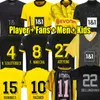 الرجال الكبار + Kids Kit 20 21 Dortmund Borussia Haalan Home Jerseys Soccer 110th Anniversary 2020 2021 الثالث