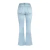 Jeans femininos de alta qualidade elástica com listras longas calças moda feminina roupas de rua