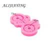 Shine Harts Bicycle Keychain Silicone Epoxy Forms For DIY Jewelry Making Tools Polymer Clay Chocolate DY0556