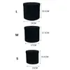 3Pcs/Set Round Shape Velvet Gift Box Florist Flower Holder Bucket Gift Packaging Box Bouquet Packaging Box Party Wedding Supply