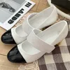 Våren ny Bow Mary Jane Famous Women Designer Luxury Anpassad importerad avancerad fårskinnsformella skor Klassiska Cowhide Sole High Heels