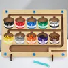 Educational Toy Color Matching Magnetic Bead Moving Game Popular Wooden Magnetic Color Counting Maze Toy