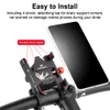 Bicycle Motorcycle Phone Holder Aluminum Handlebar Bike Phone Mount Adjustable Non-Slip for iPhone 13 12 11 Samsung S22 S21