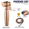 Spruzzatore di bidet in ottone rosa bidet tenuta igienica bidet spray shattaf set getto per la doccia per bagno in rame