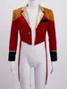 Kids Girls Boys Tuxedo Tailcoat Long Sleeve Ringmaster Circus Show Performance Costume Halloween Showman Cosplay Jacket Outfit