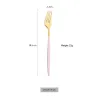 Jankng Pink Gold Cutlery Flatware Set Wedding Party Stainelss Steel Silverware Dinterware Fork Spoons 나이프 디저트 식탁