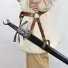 Medieval Viking Pirate Spada Cintura in vita Guppa in pelle scobbera Larp Rapier Katana Holder Samurai Knight Cosplay Props Men