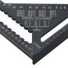 Hot Black 7/12 -tum Angle Ruler Metric Aluminium Alloy Triangular Measuring Ruler Woodwork Speed ​​Square Triangel Angle PROCLACTOR