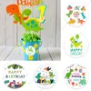 Dinosaur -themafeest Dinosaurusstickers Happy Birthday Sticker Labels Decoraties Kids Jungle Party Spoedtjes