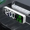 LED Digital Alarm Clock Watch for Bedrooms Table Digital Snooze Electronic USB Desktop Mirror Relógios Decoração de mesa em casa