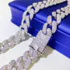 New Design Hip Hop Bling Jewelry Miami Luxury Necklace Iced Out Vvs Moissanite Diamond Silver 925 Cuban Link Chain