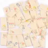50Pcs/Lot 1.6x3.8cm Flower Beige Labels For Sewing Supplies Care Bags Clothes Tag Garment Handmade Accessories DIY Crafts C2887
